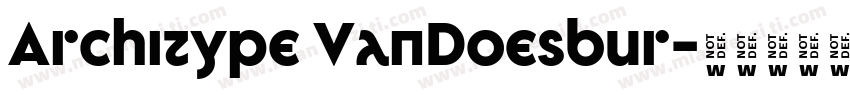 Architype VanDoesbur字体转换